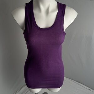Pamela purple cotton ribbed tank top XXL